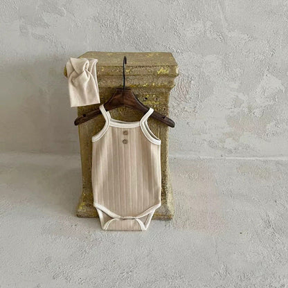 MyKids-USA® Baby Boy And Girl Solid Color Sling Crotch bodysuit