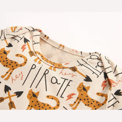MyKids-USA® Baby Boy And Girl Animal Print Short-Sleeved O-Neck Lovely bodysuit