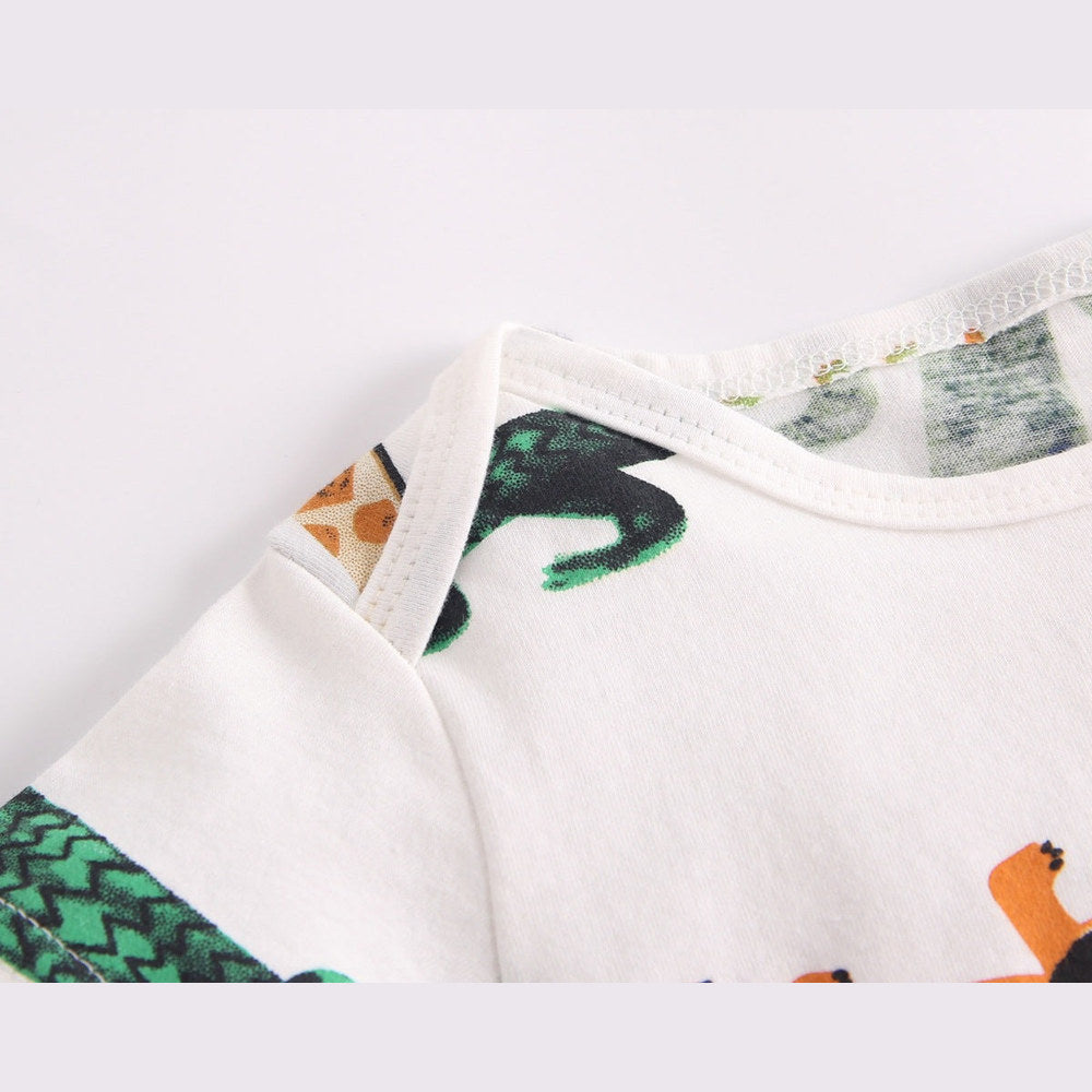 MyKids-USA® Baby Boy And Girl Animal Print Short-Sleeved O-Neck Lovely bodysuit