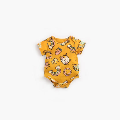 MyKids-USA® Baby Boy And Girl Animal Print Short-Sleeved O-Neck Lovely bodysuit