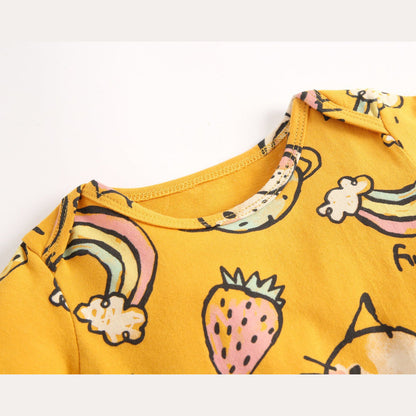 MyKids-USA® Baby Boy And Girl Animal Print Short-Sleeved O-Neck Lovely bodysuit