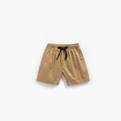 MyKids-USA® Baby Boy Animal Print Short-Sleeved Top Combo Solid Color Shorts Sets In Summer
