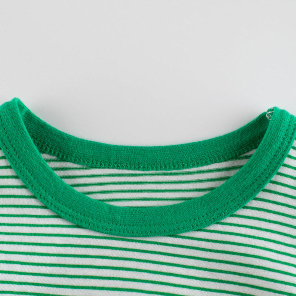 MyKids-USA Striped Pattern Casual Round Neck T-Shirt