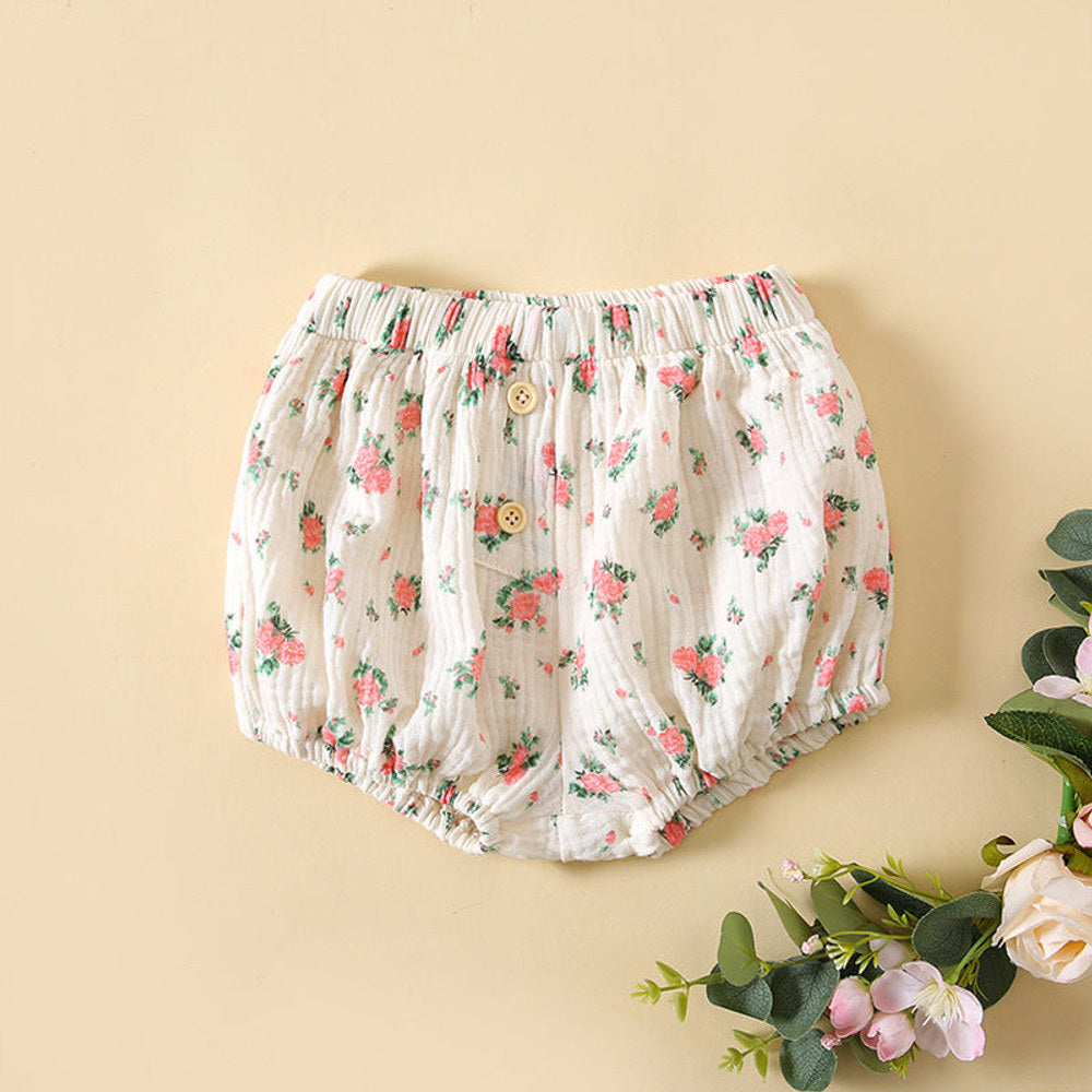 MyKids-USA® Baby Boys And Girls Cute Print Pattern Short Pants With Buttons