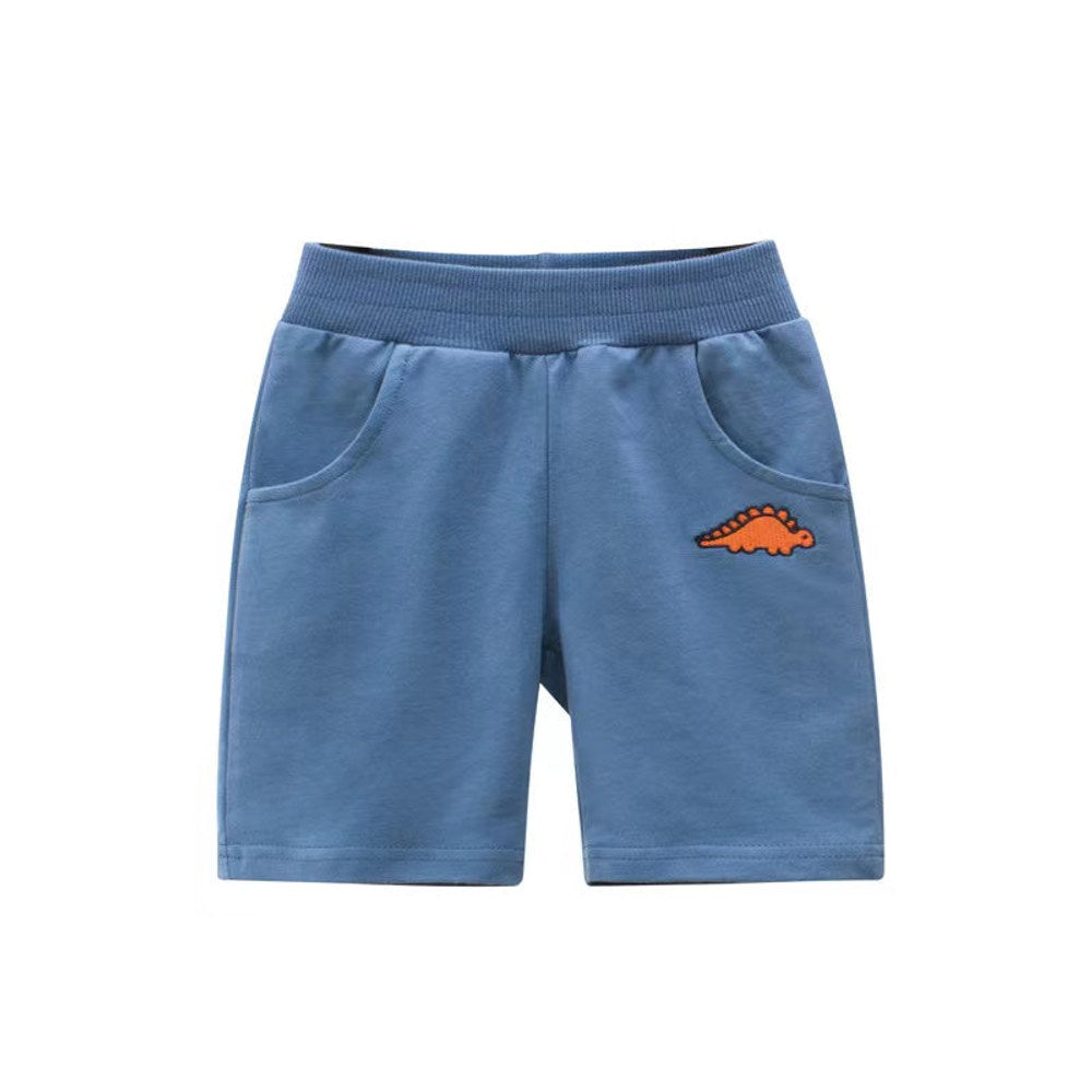 MyKids-USA® Baby Boy Small Dinosaur Print Pattern Solid Color Casual Pants