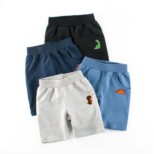 MyKids-USA® Baby Boy Small Dinosaur Print Pattern Solid Color Casual Pants