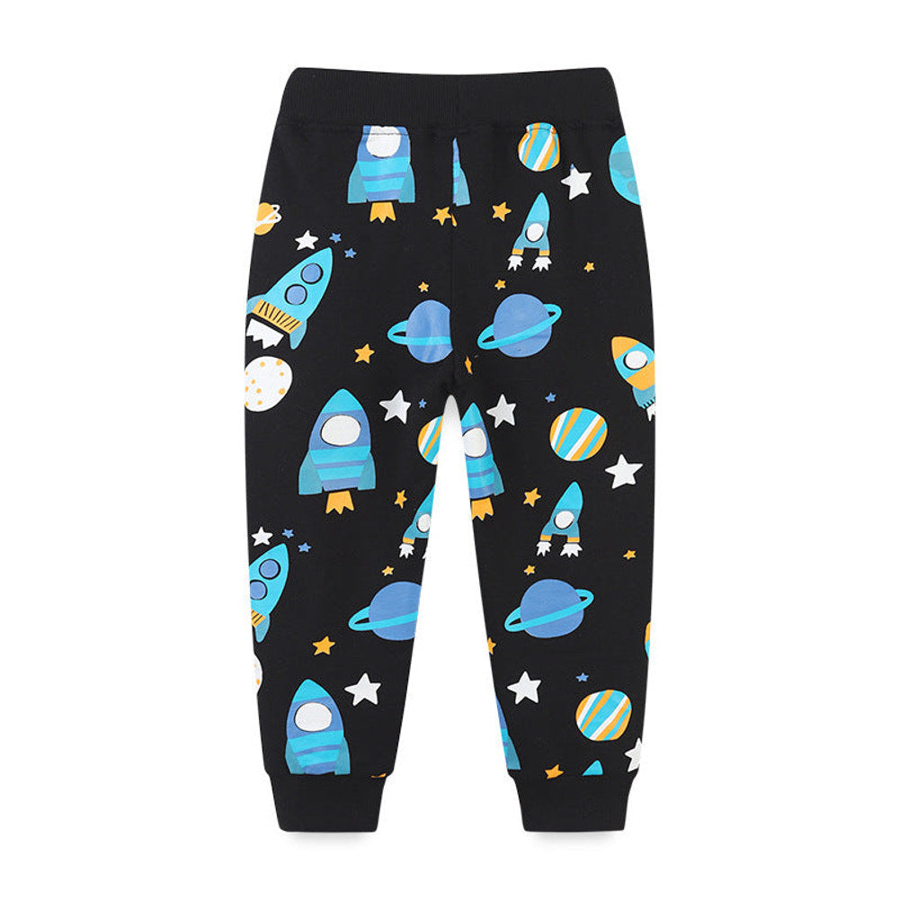 MyKids-USA® Baby Boy Planet Print Pattern Comfortable Cotton Trousers
