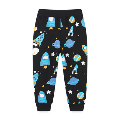 MyKids-USA® Baby Boy Planet Print Pattern Comfortable Cotton Trousers