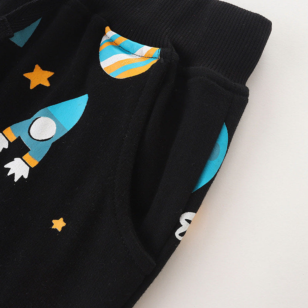 MyKids-USA® Baby Boy Planet Print Pattern Comfortable Cotton Trousers