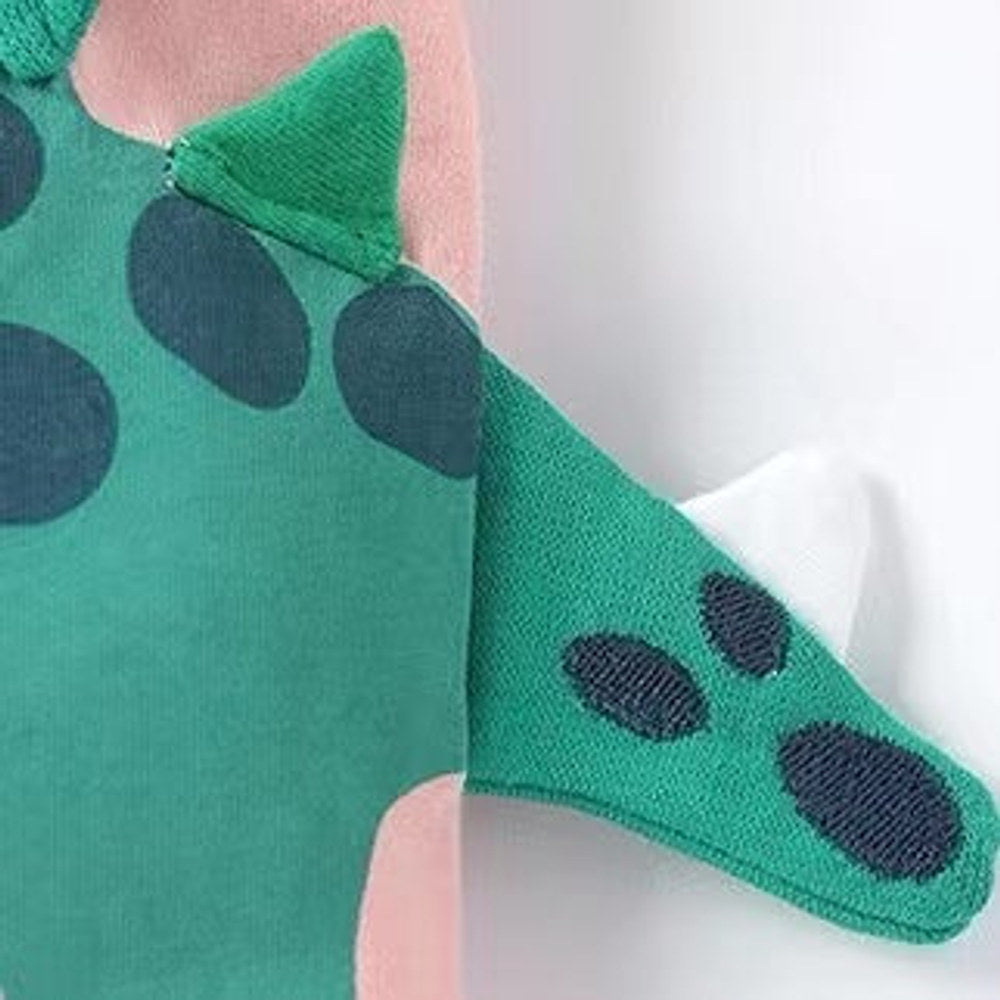 MyKids-USA® Baby Boy Cartoon Dinosaur Print 3D Tail Patched Design Tee