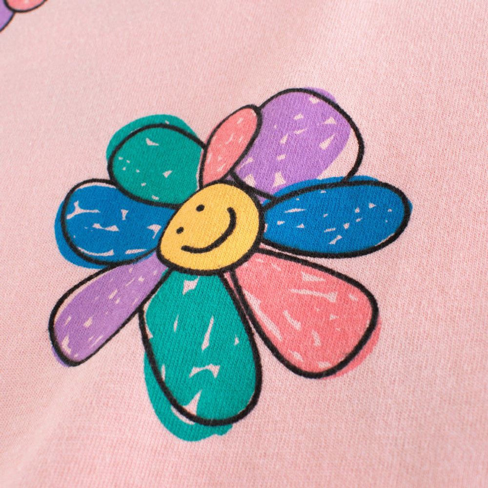 MyKids-USA® Baby Girl Sunflower Print Short Sleeved Lovely T-Shirt In Outfit