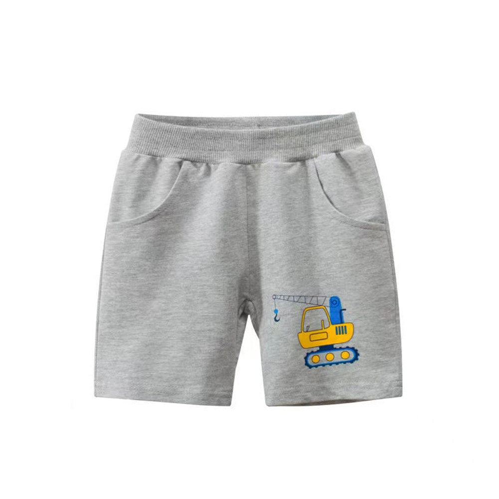 MyKids-USA® Baby Boy Cartoon Print Pattern Casual Mid Pants With Pockets