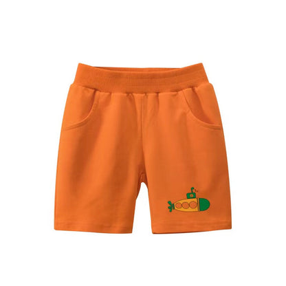 MyKids-USA® Baby Boy Cartoon Print Pattern Casual Mid Pants With Pockets