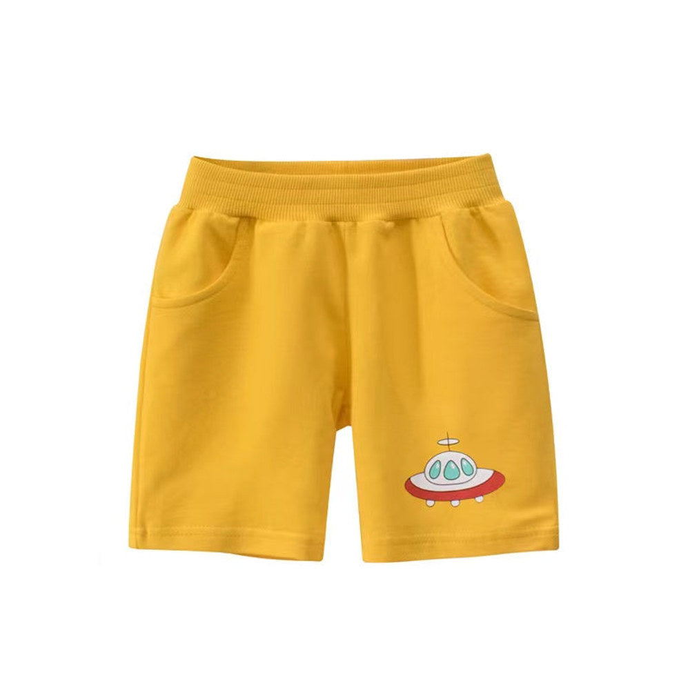 MyKids-USA® Baby Boy Cartoon Print Pattern Casual Mid Pants With Pockets