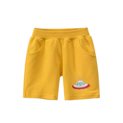 MyKids-USA® Baby Boy Cartoon Print Pattern Casual Mid Pants With Pockets