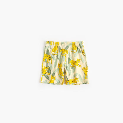 MyKids-USA® Baby Boy And Girl Animal Tiger Print Short Sleeved Top Combo Shorts Sets