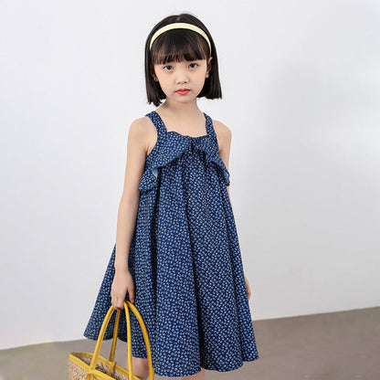 MyKids-USA® Girls Polka Dot Pattern Sleeveless Ruffle Design Dress