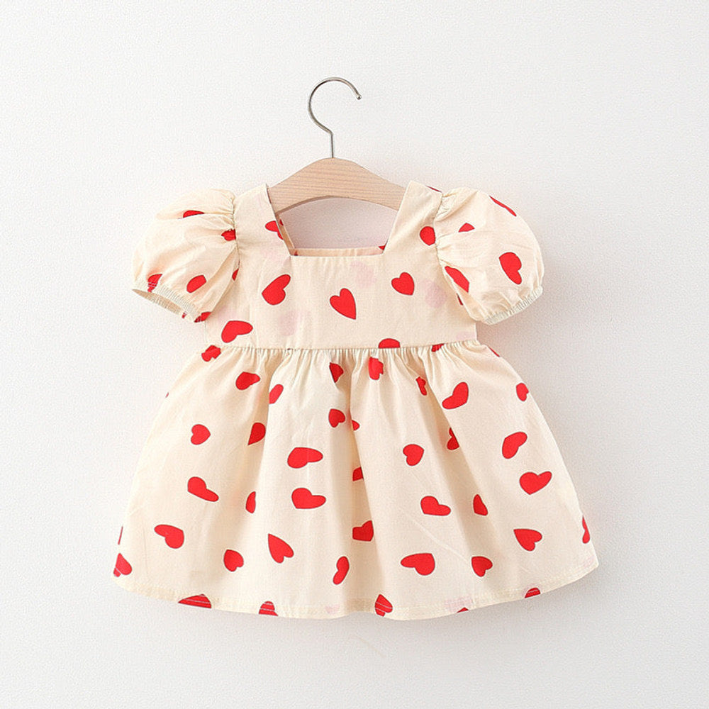 MyKids-USA® Baby Girl Polka Dot Graphic Bow Tie Princess Derss