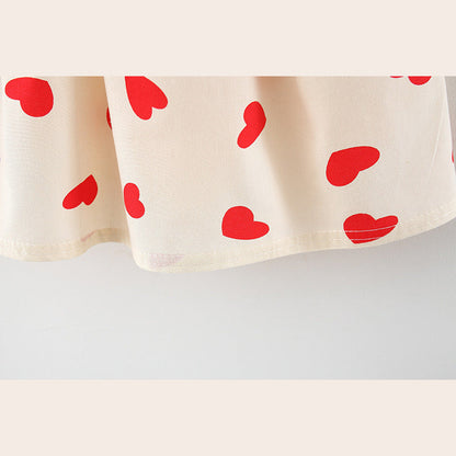 MyKids-USA® Baby Girl Polka Dot Graphic Bow Tie Princess Derss