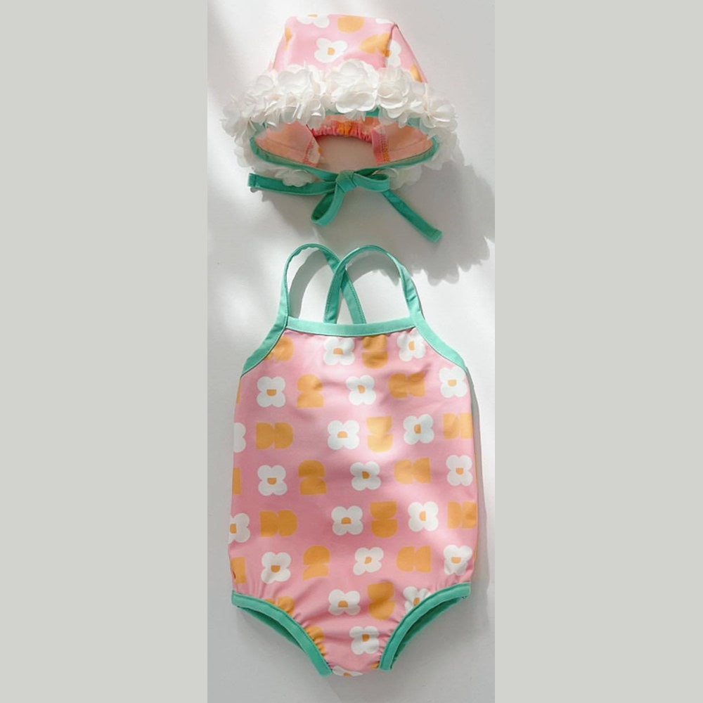 MyKids-USA® Baby Girl Flower Pattern Fashion Swimwear Sets