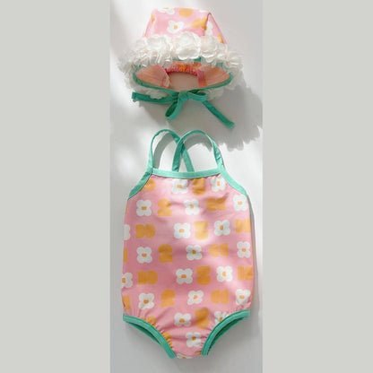 MyKids-USA® Baby Girl Flower Pattern Fashion Swimwear Sets