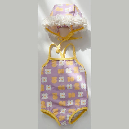 MyKids-USA® Baby Girl Flower Pattern Fashion Swimwear Sets