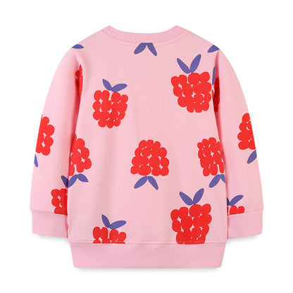 MyKids-USA® Baby Girl Print Pattern Long Sleeve High Quality Sweet Hoodie