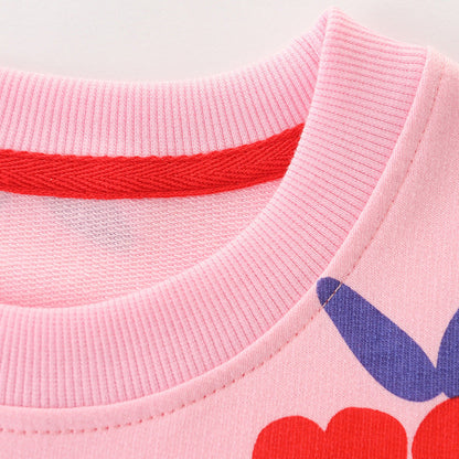 MyKids-USA® Baby Girl Print Pattern Long Sleeve High Quality Sweet Hoodie