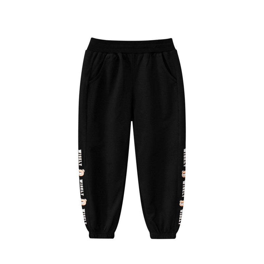 MyKids-USA® Baby Solid Color Side Cartoon Print Design Thin Style Pants