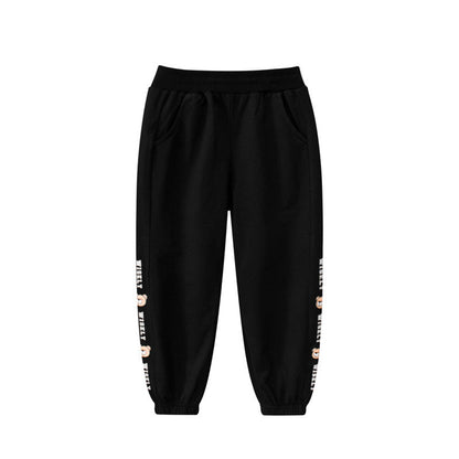 MyKids-USA® Baby Solid Color Side Cartoon Print Design Thin Style Pants