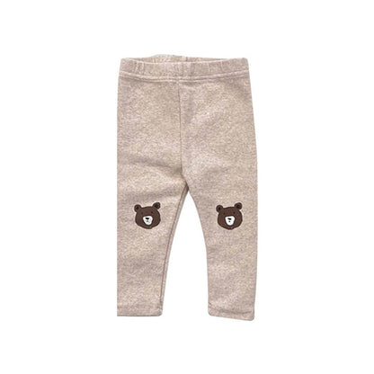 MyKids-USA® Baby Cartoon Bear Pattern Solid Color Or Striped Design Cotton Pants