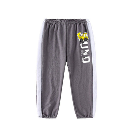 MyKids-USA® Baby Boy Cartoon Print Pattern Color Matching Design Long-Pants In