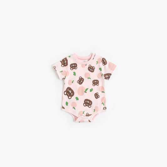 MyKids-USA® Baby Boy And Girl Cartoon Print Short-Sleeved O-Neck Casual bodysuit