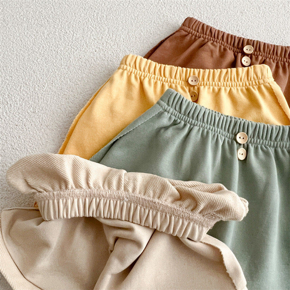MyKids-USA® Baby Unisex Solid Color Comfy Shorts In