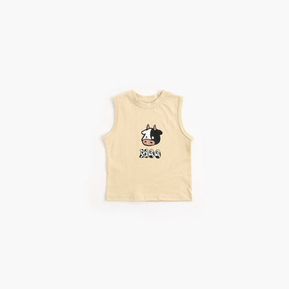 MyKids-USA® Baby Boy And Girl Animal Print Sleeveless T-Shirt Combo Shorts Sets