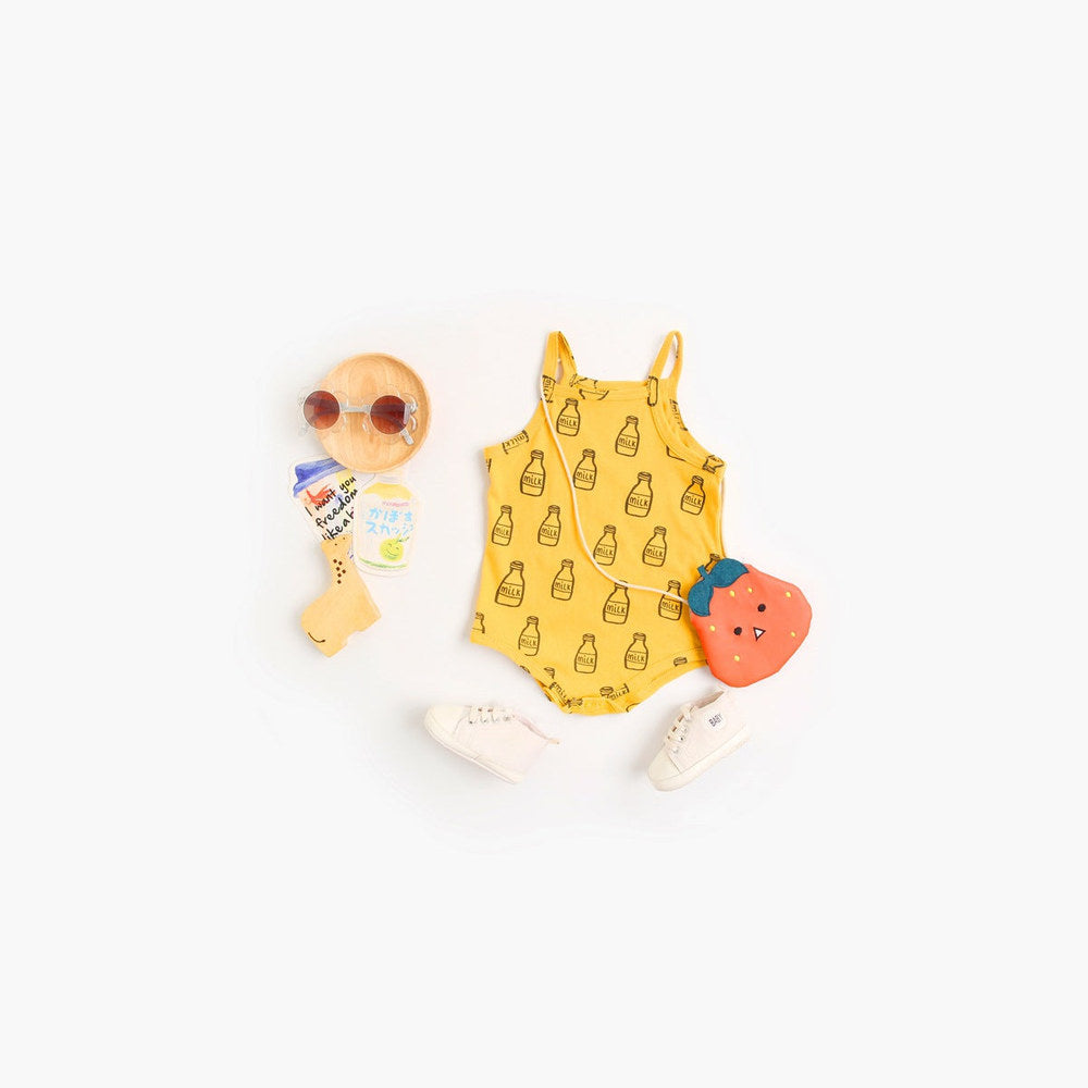 MyKids-USA® Baby Boy And Girl Cartoon Print Pattern Sleeveless bodysuit