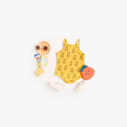 MyKids-USA® Baby Boy And Girl Cartoon Print Pattern Sleeveless bodysuit