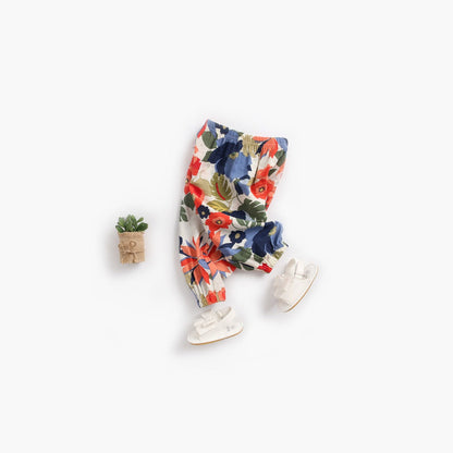 MyKids-USA® Baby Girl Floral Print Pattern Wide Leg Pants In