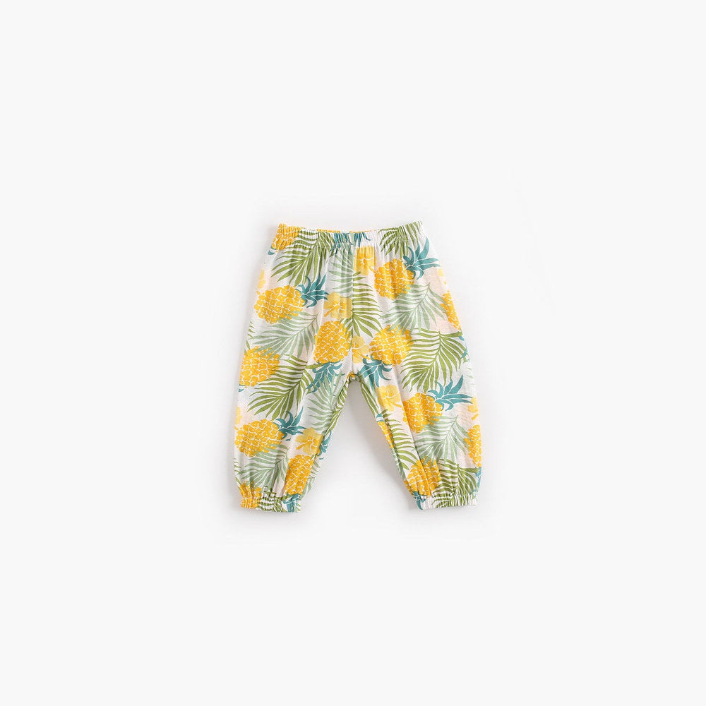 MyKids-USA® Baby Girl Floral Print Pattern Wide Leg Pants In