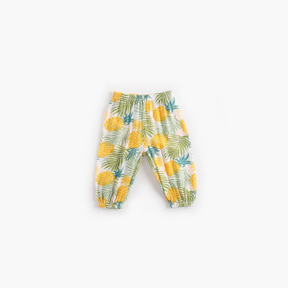 MyKids-USA® Baby Girl Floral Print Pattern Wide Leg Pants In