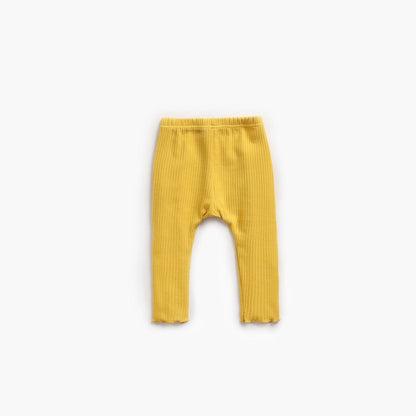 MyKids-USA® Baby Girl Solid Color Pants Leggings With Bow Decoration
