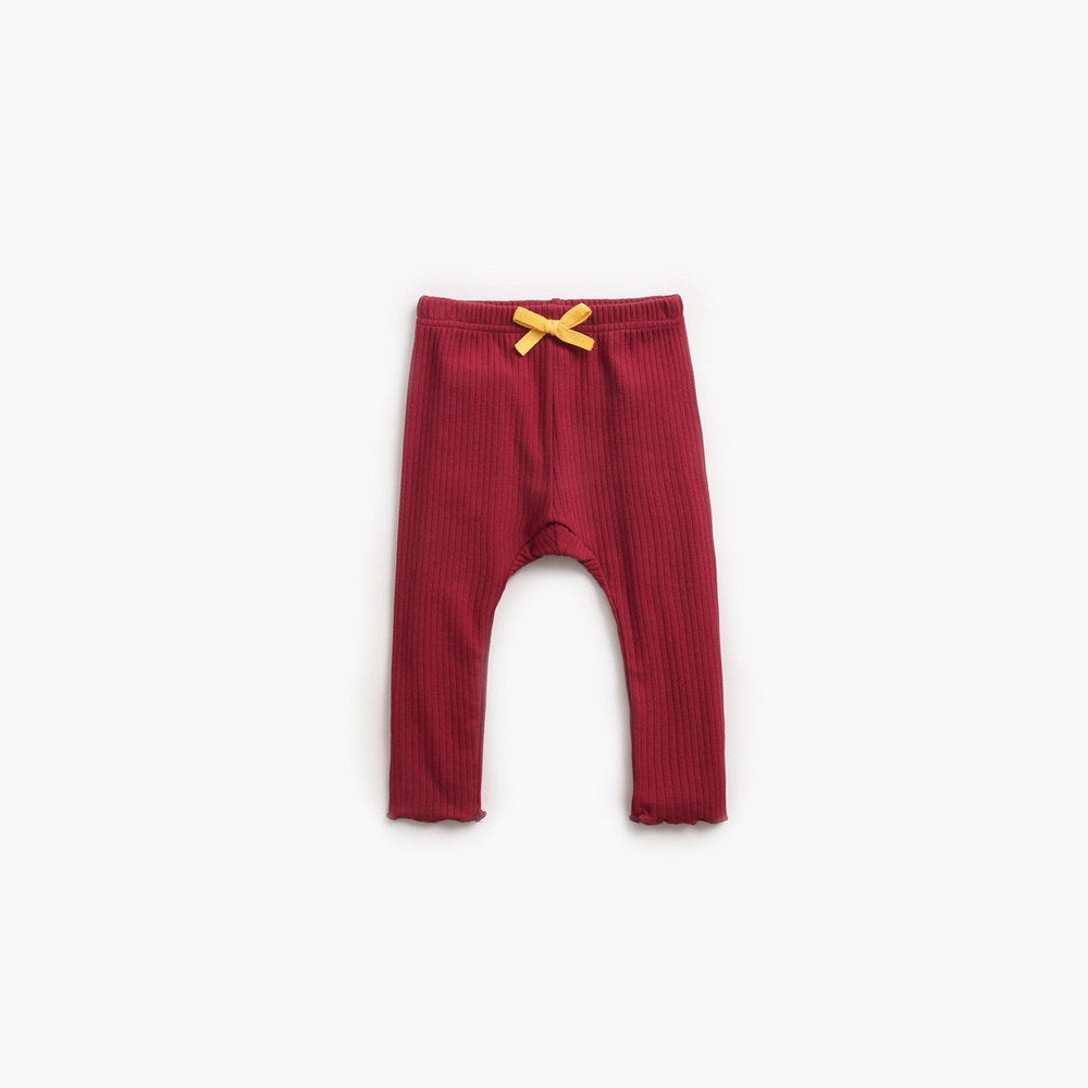 MyKids-USA® Baby Girl Solid Color Pants Leggings With Bow Decoration
