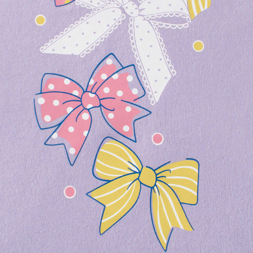 MyKids-USA® Baby Girl Solid Color Bow Tie Pattern Short Sleeve Tee