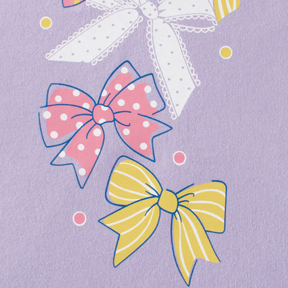 MyKids-USA® Baby Girl Solid Color Bow Tie Pattern Short Sleeve Tee