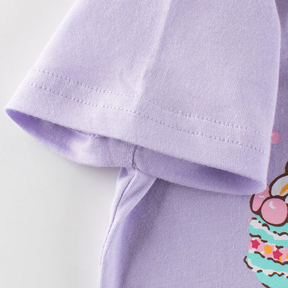 MyKids-USA® Baby Girl Ice-Cream Pattern Soft Cotton New Style T-Shirt