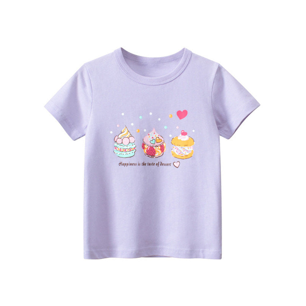 MyKids-USA® Baby Girl Ice-Cream Pattern Soft Cotton New Style T-Shirt