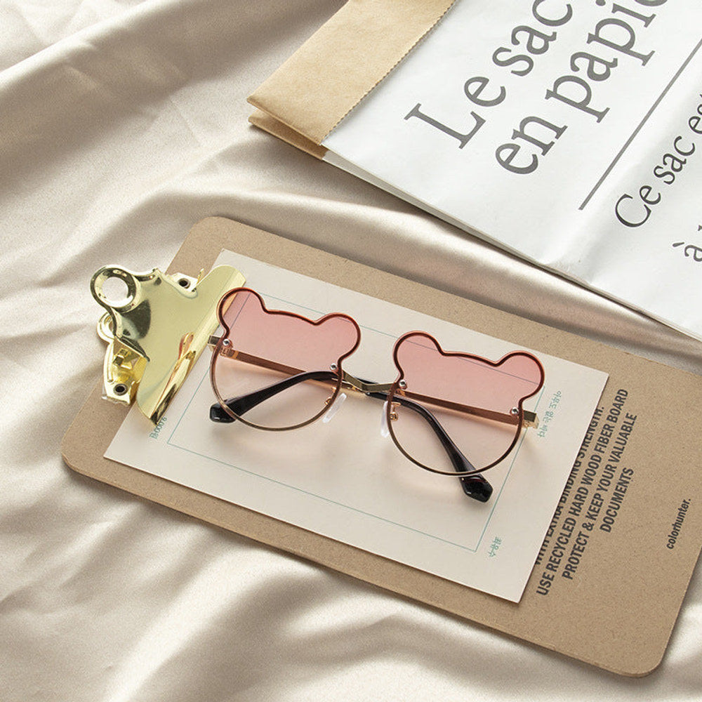 MyKids-USA® Girls Colorful Lenses Cartoon Frame Shape Fashion Sunglasses