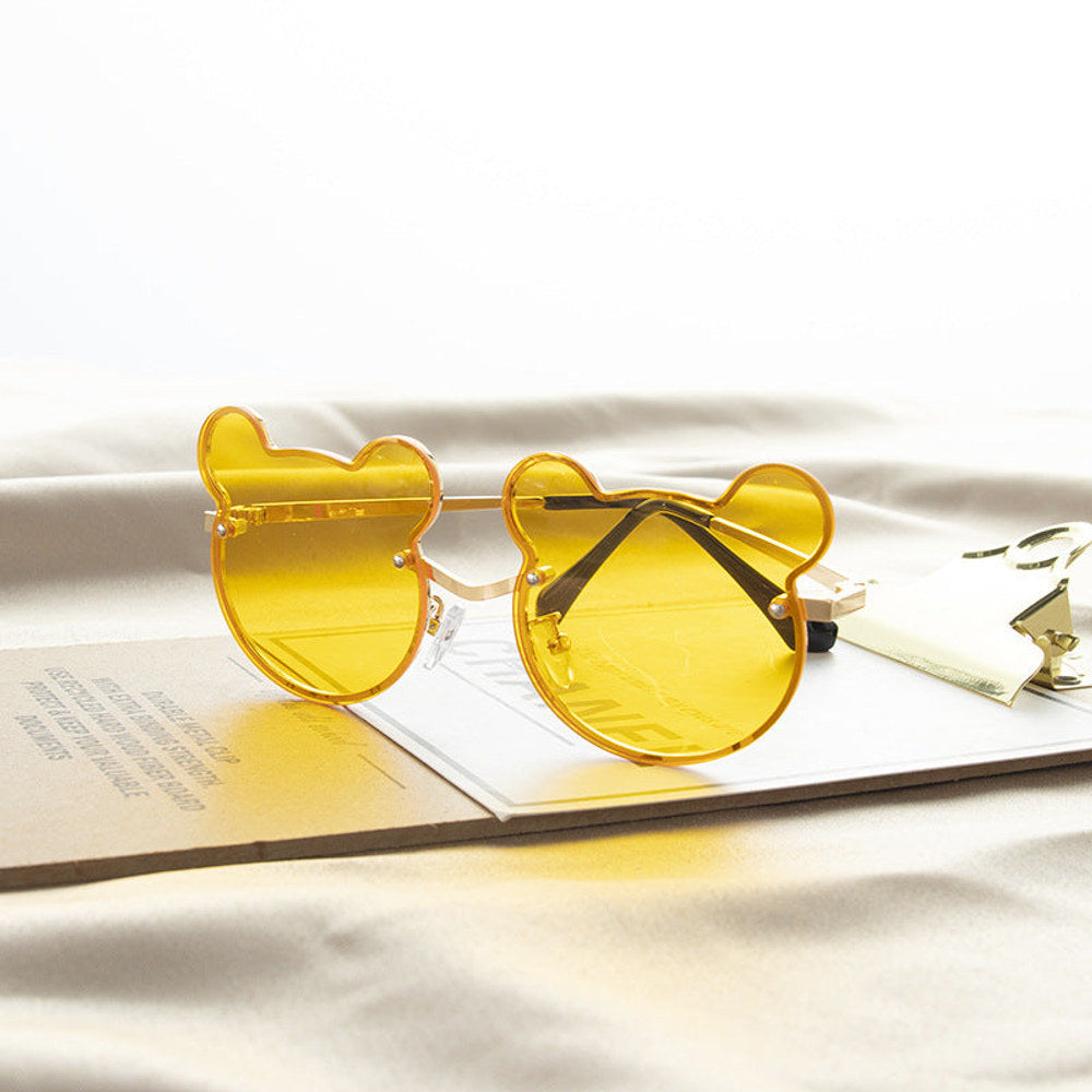 MyKids-USA® Girls Colorful Lenses Cartoon Frame Shape Fashion Sunglasses