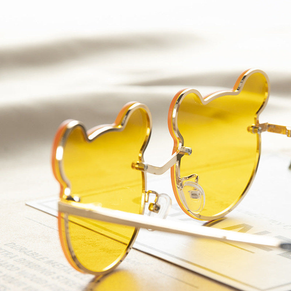 MyKids-USA® Girls Colorful Lenses Cartoon Frame Shape Fashion Sunglasses