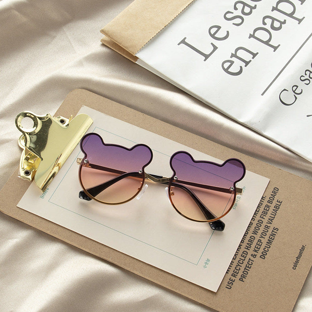MyKids-USA® Girls Colorful Lenses Cartoon Frame Shape Fashion Sunglasses